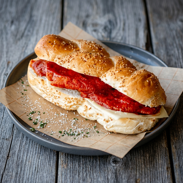 Veal Parmesan Sub.